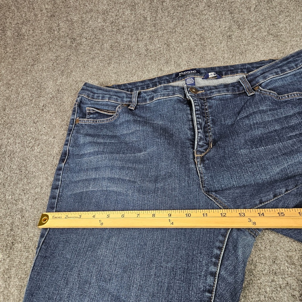 Bandolino Mandie Straight Leg Jeans Womens 18W Medium Wash Blue Denim Stretch - Picture 10 of 12